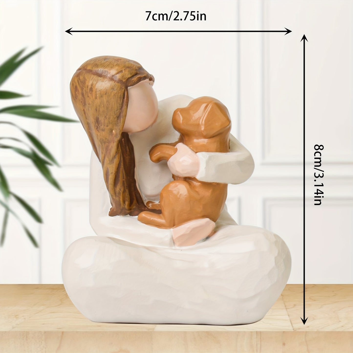 Heartfelt Dog Memorial Gift - Hand-Painted Resin Angel Figurine Holding Golden Retriever, Comforting Home Decor for Pet Loss, Ideal for Dog Lovers, Thanksgiving & Christmas