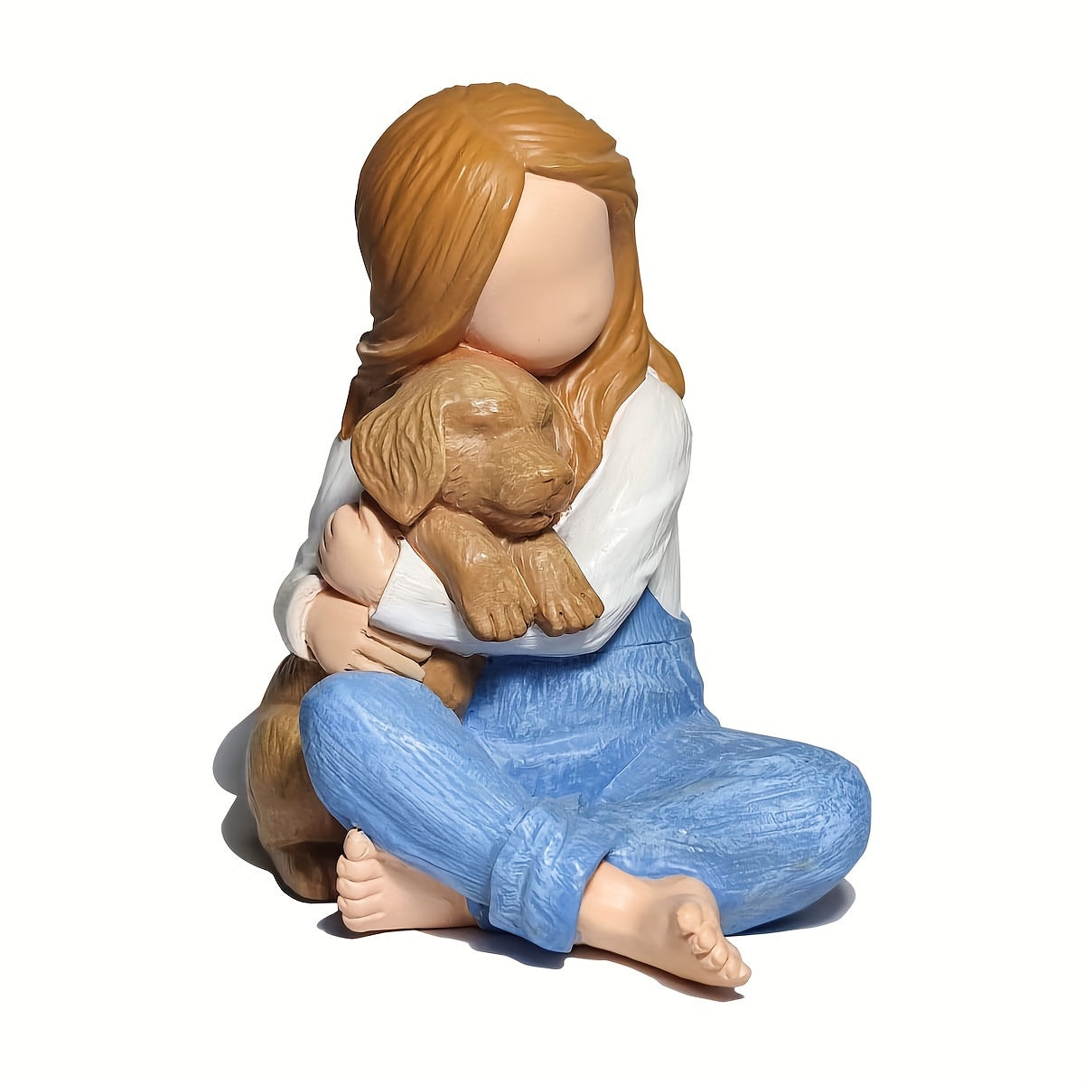 Gift for Dog Lovers, Hugging Dog Memorial Statue Ornament Home Decoration, Best for Christmas, Perfect for Thanksgiving